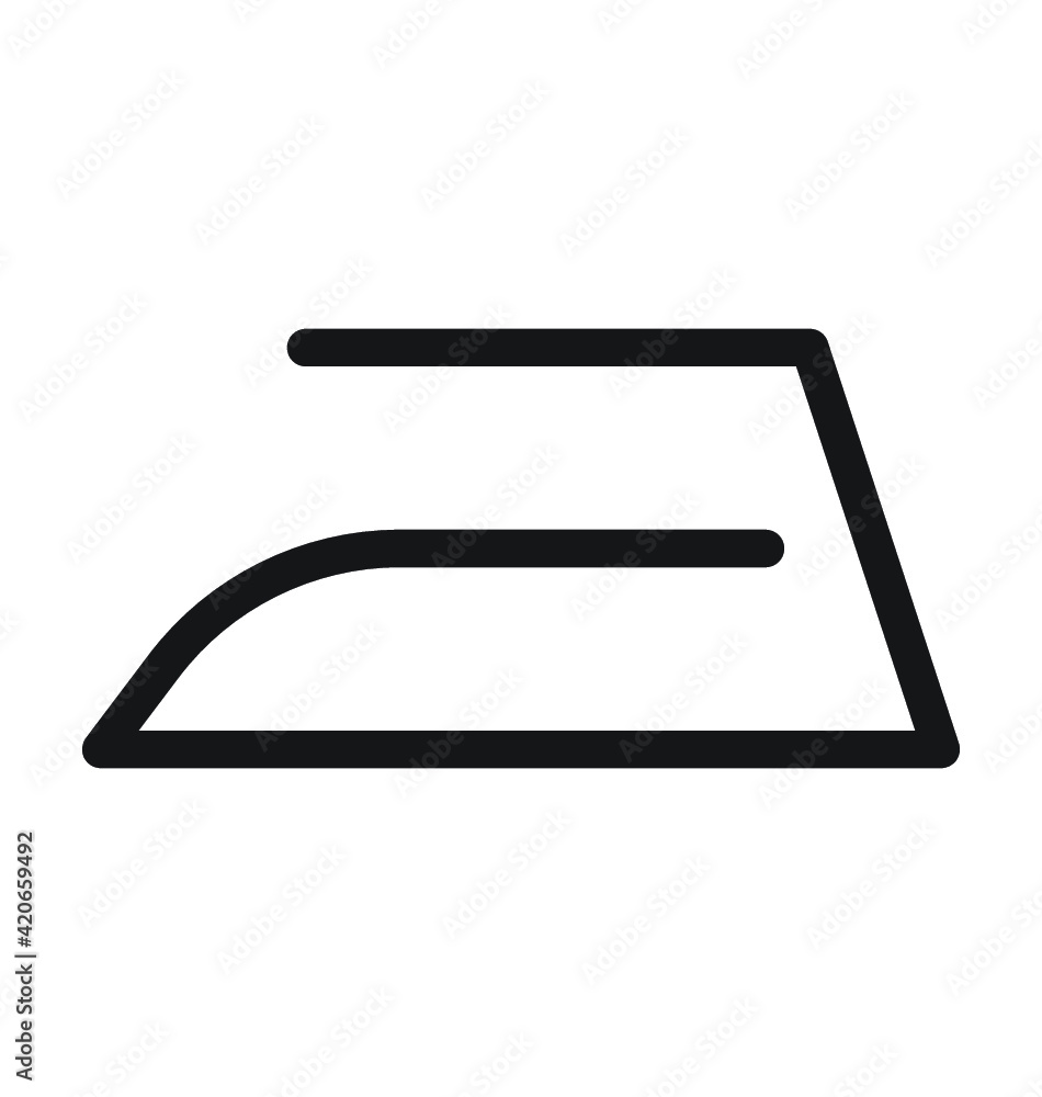 Iron Vector Outline Icon Iron Vector Outline Icon