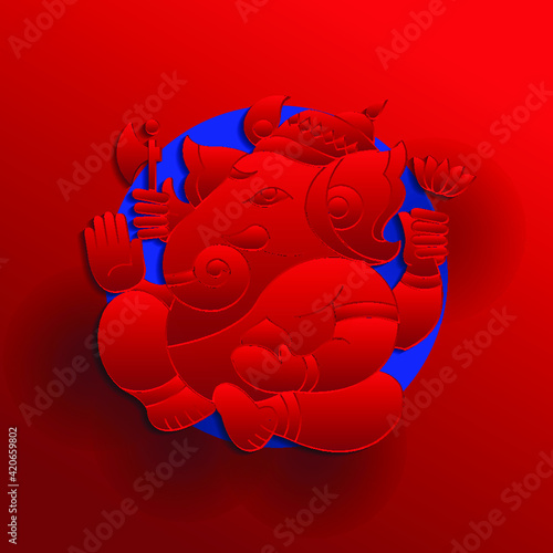 Elephant headed Hindu deity Lord Ganesha Festival also known as Ganapati, Gajanan, Or Vinayak