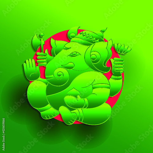 Elephant headed Hindu deity Lord Ganesha Festival also known as Ganapati, Gajanan, Or Vinayak