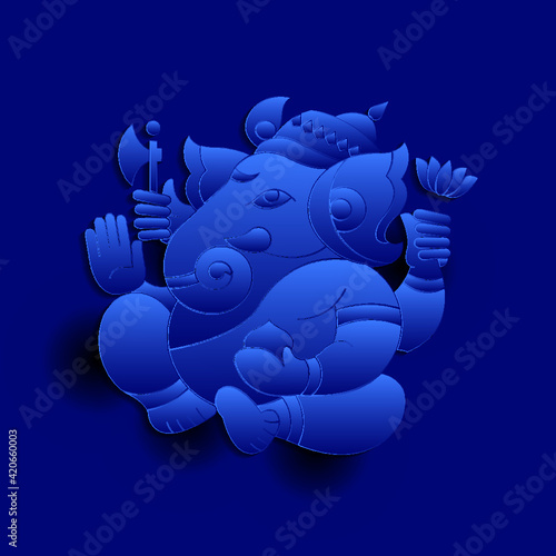 Elephant headed Hindu deity Lord Ganesha Festival also known as Ganapati, Gajanan, Or Vinayak