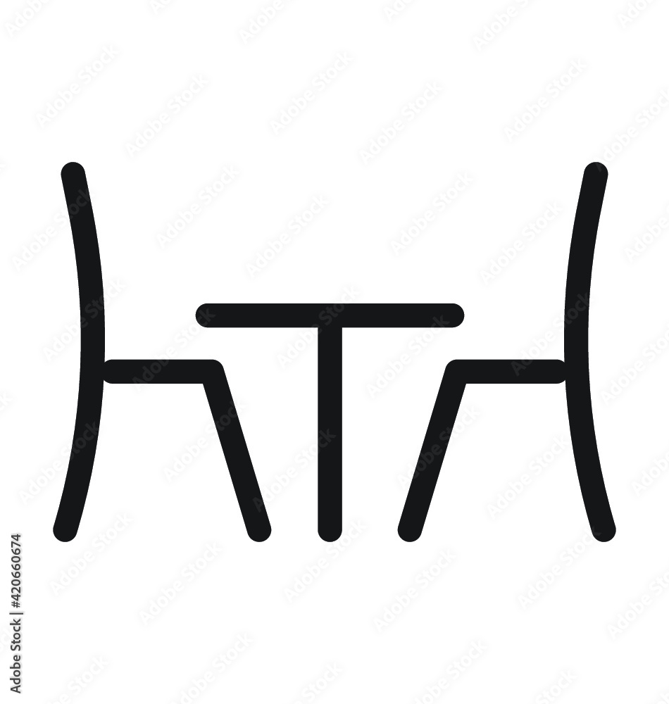 Restaurant Vector Outline Icon Restaurant Vector Outline Icon