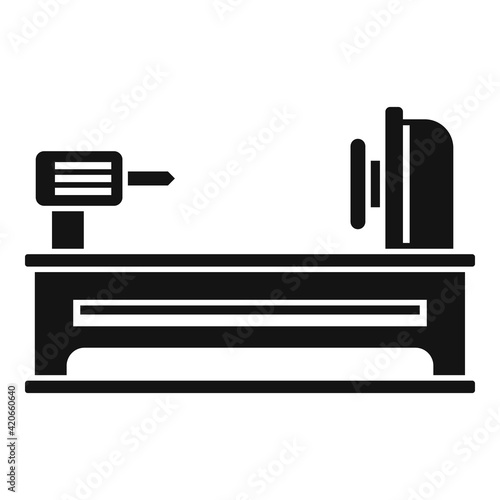 Electric lathe icon, simple style