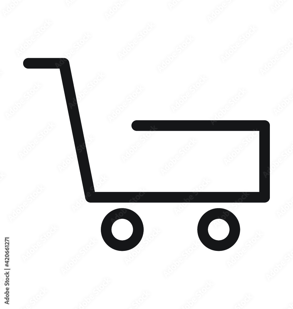 Shopping Cart Vector Outline Icon Shopping Cart Vector Outline Icon