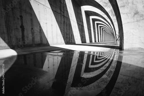 Arches of shadow and light.