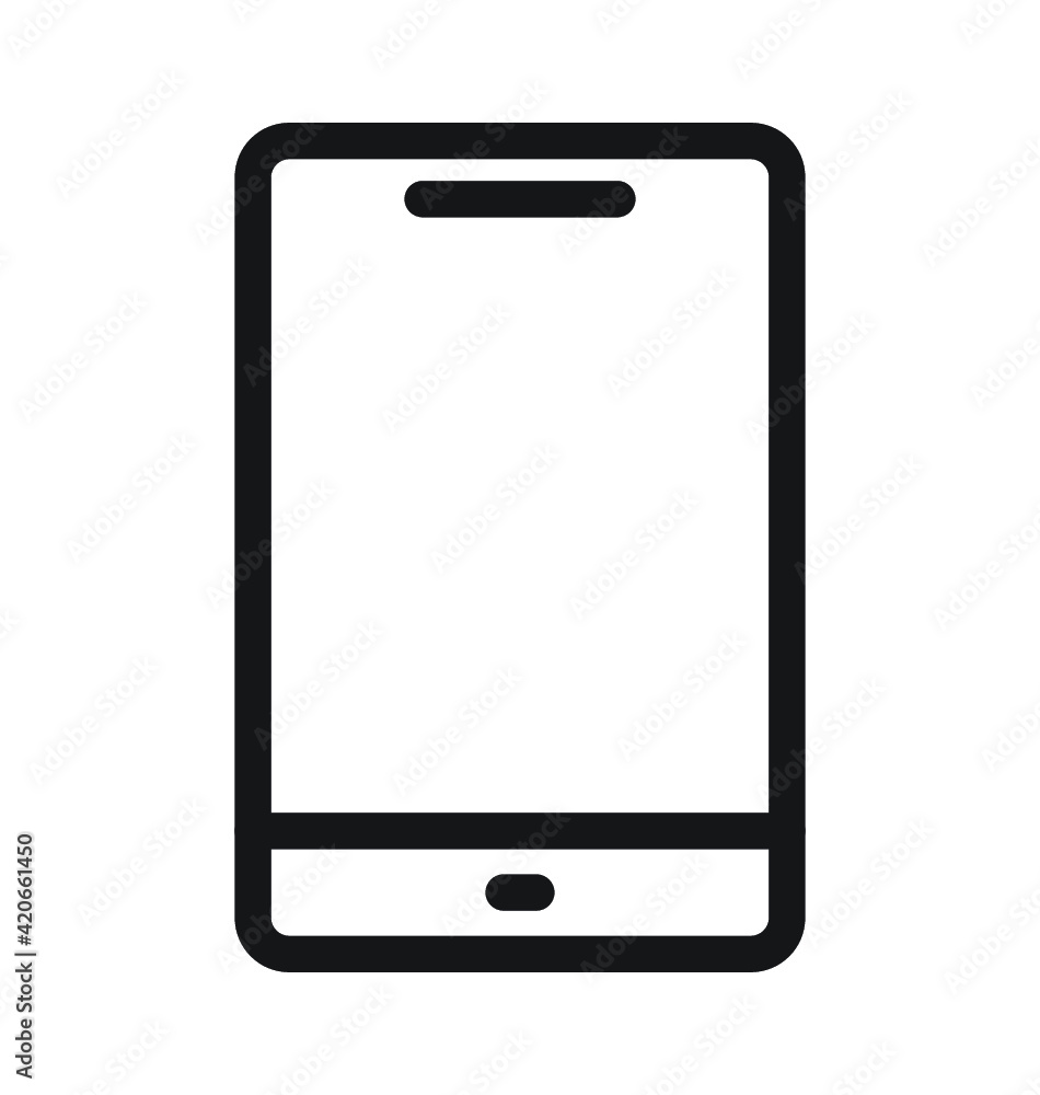 Smartphone Vector Outline Icon Smartphone Vector Outline Icon