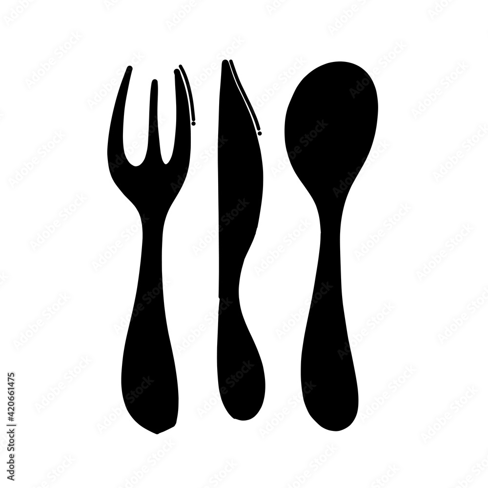 fork, knife, spoon, cutlery doodle vector icon. Drawing sketch illustration hand drawn line eps10 fork, knife, spoon, cutlery doodle vector icon. Drawing sketch illustration hand drawn line eps10