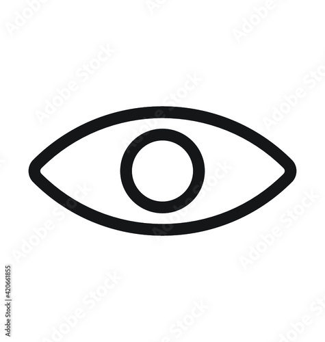 Human Eye Vector Outline Icon photo