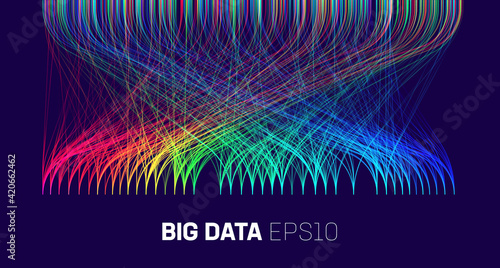 Data sorting concept. Sort bigdata technology. Visual big data background