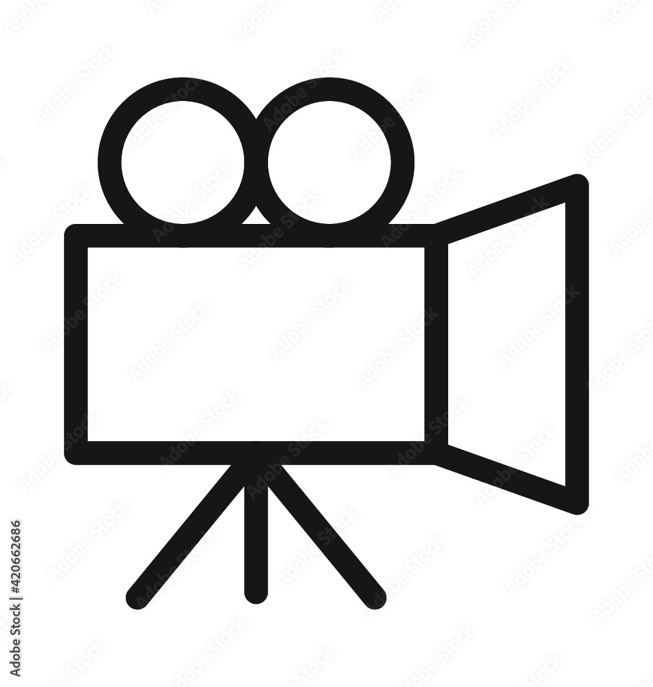Video Camera Vector Outline Icon Video Camera Vector Outline Icon