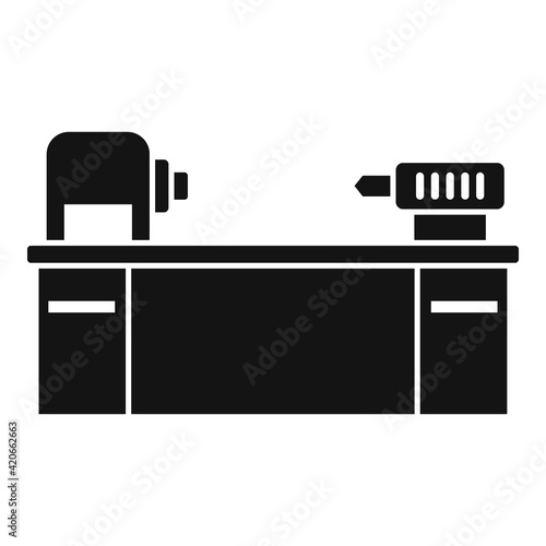 Cutter lathe icon, simple style
