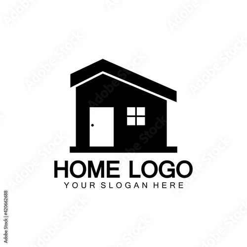 Home logo icon vector illustration design template.Home and house logo design vector, logo , architecture and building, design property , stay at home estate Business logo.