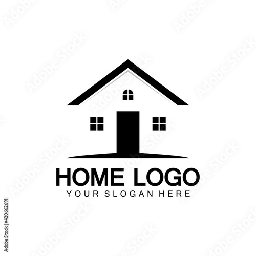Home logo icon vector illustration design template.Home and house logo design vector, logo , architecture and building, design property , stay at home estate Business logo.