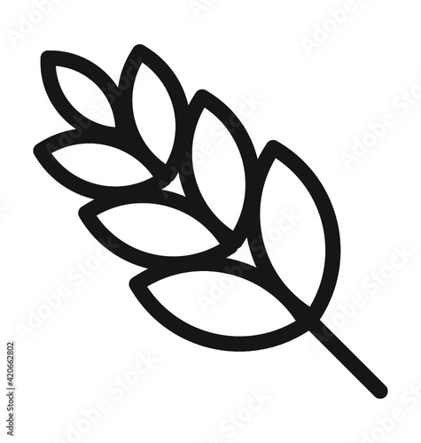 Wheat Ear Vector Outline Icon
