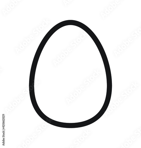 Egg Vector Outline Icon