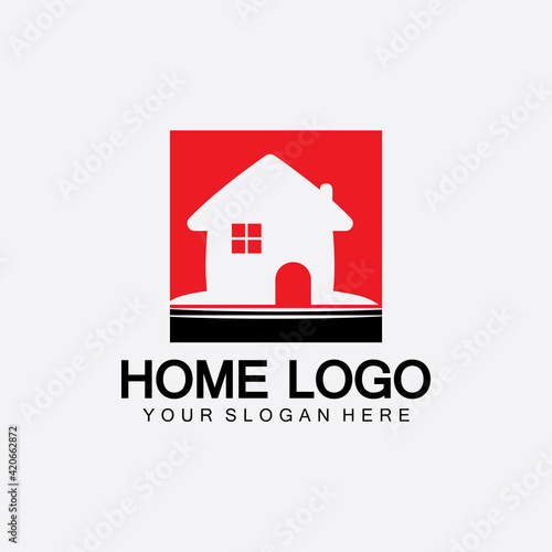 Home logo icon vector illustration design template.Home and house logo design vector, logo , architecture and building, design property , stay at home estate Business logo.