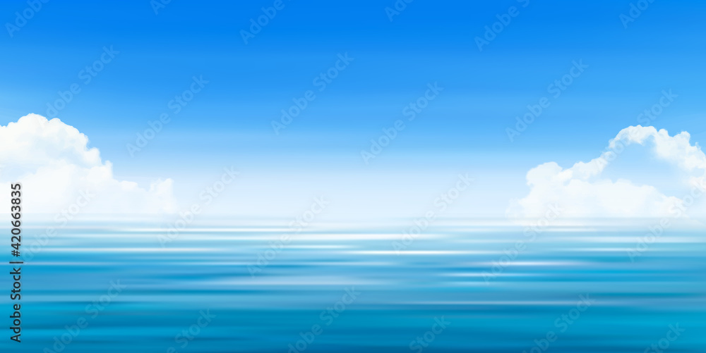 Obraz premium 海 波 夏 背景