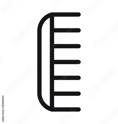 Comb Vector Outline Icon