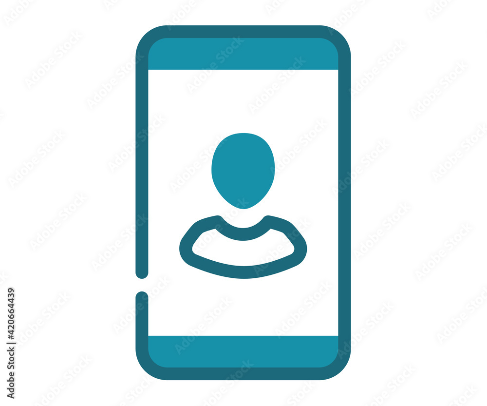 user mobile profile single isolated icon with solid line and dash style user mobile profile single isolated icon with solid line and dash style