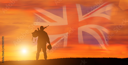 Greeting card for Poppy Day , Remembrance Day .Great Britain celebration. Concept - patriotism, honor © arsenypopel
