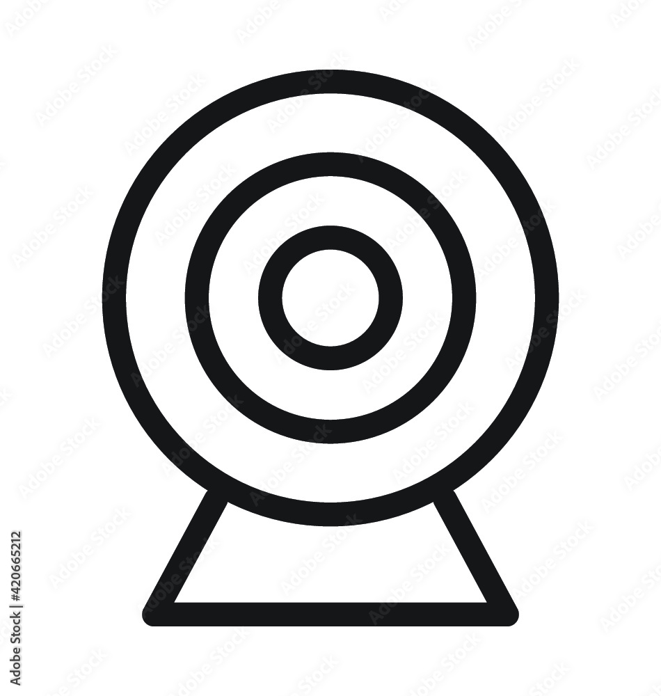 Dartboard Vector Outline Icon Dartboard Vector Outline Icon