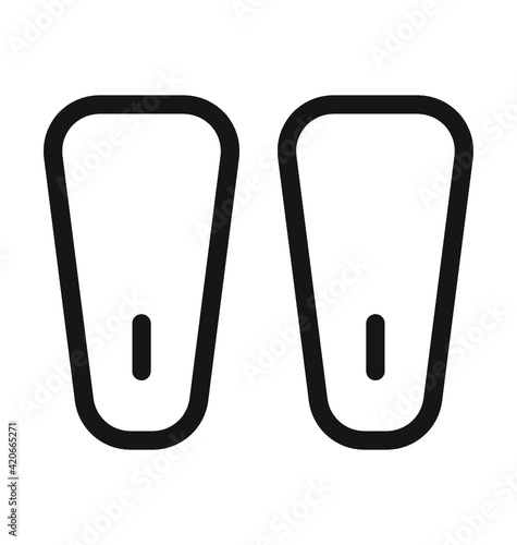 Diving Fins Vector Outline Icon