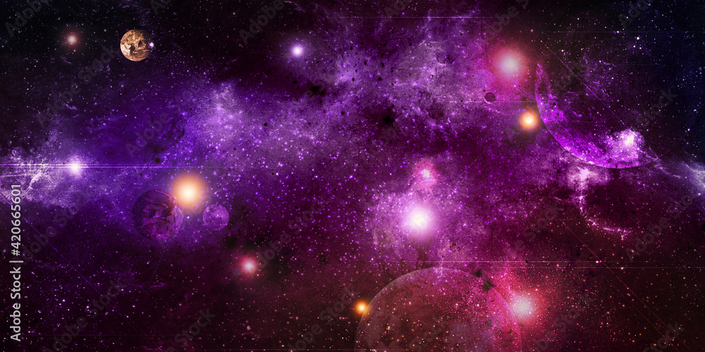 The colors of the nebulae Countless stars Fantasy abstract universe 3d illustration The colors of the nebulae Countless stars Fantasy abstract universe 3d illustration