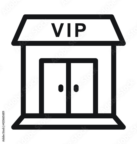 VIP Home Vector Outline Icon