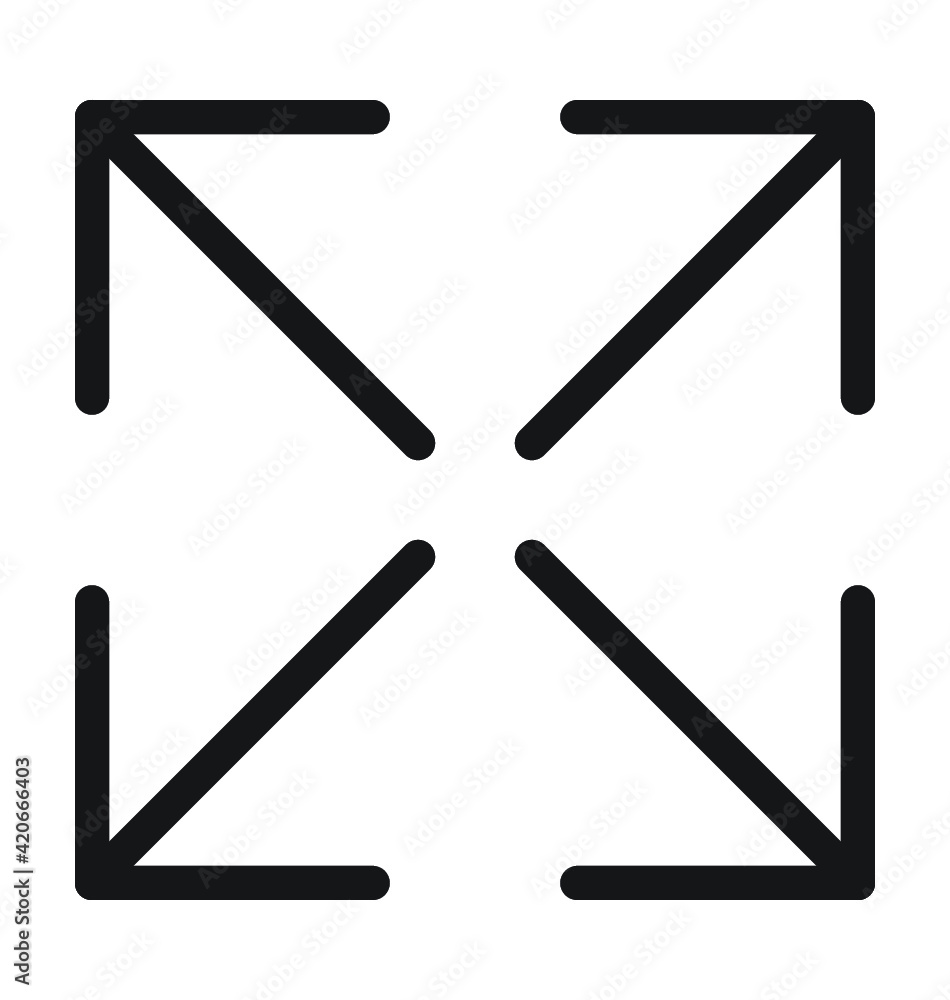 Expand Screen Line Vector Icon Expand Screen Line Vector Icon
