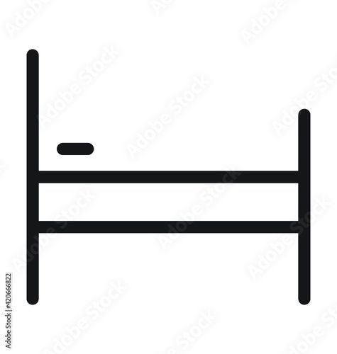 Bed Line Vector Icon
