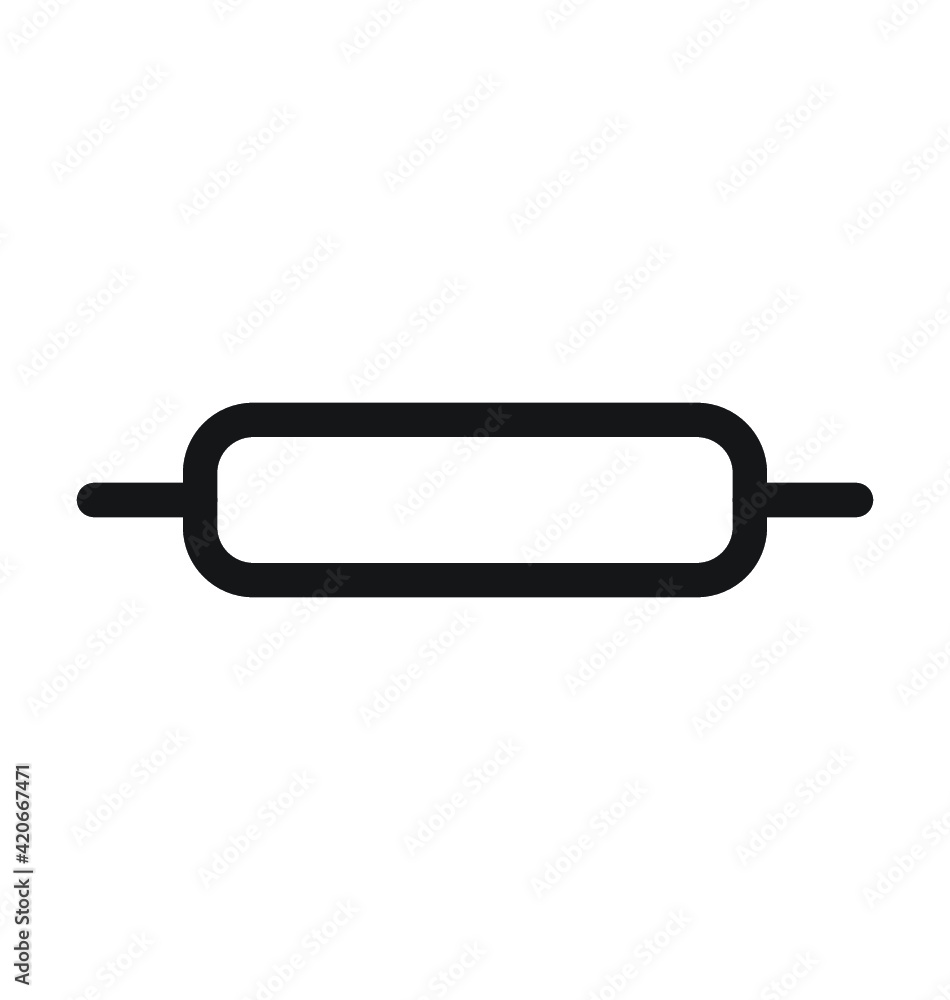 Rolling Pin Line Vector Icon Rolling Pin Line Vector Icon