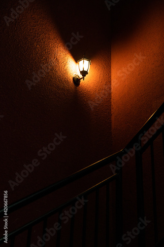 A Street light in the corridor photo