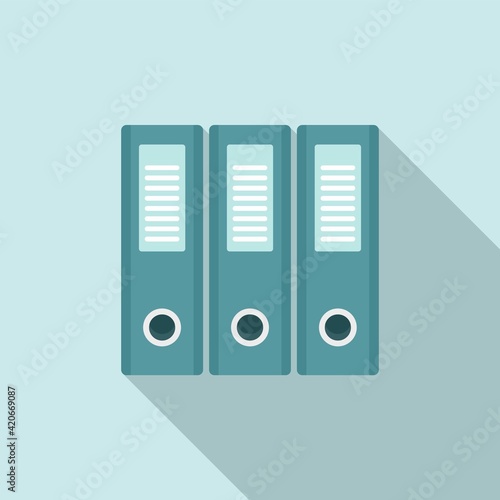 Transaction folders icon, flat style