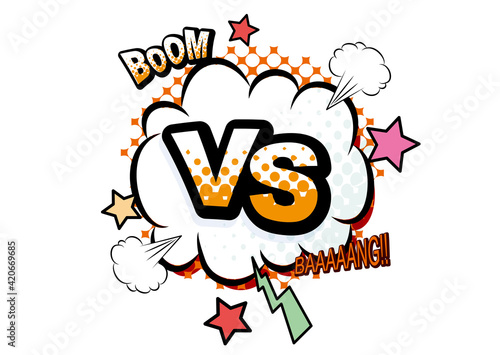 アメコミ風　対決　戦い　VS