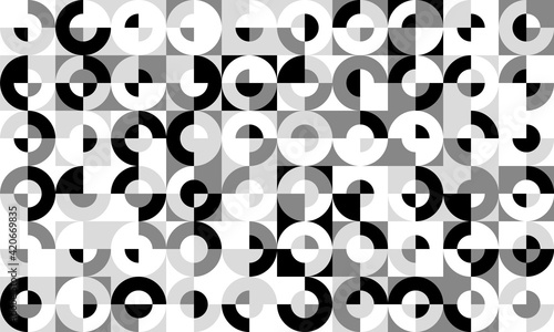 Simple geometric vector pattern. Bright color palette.
