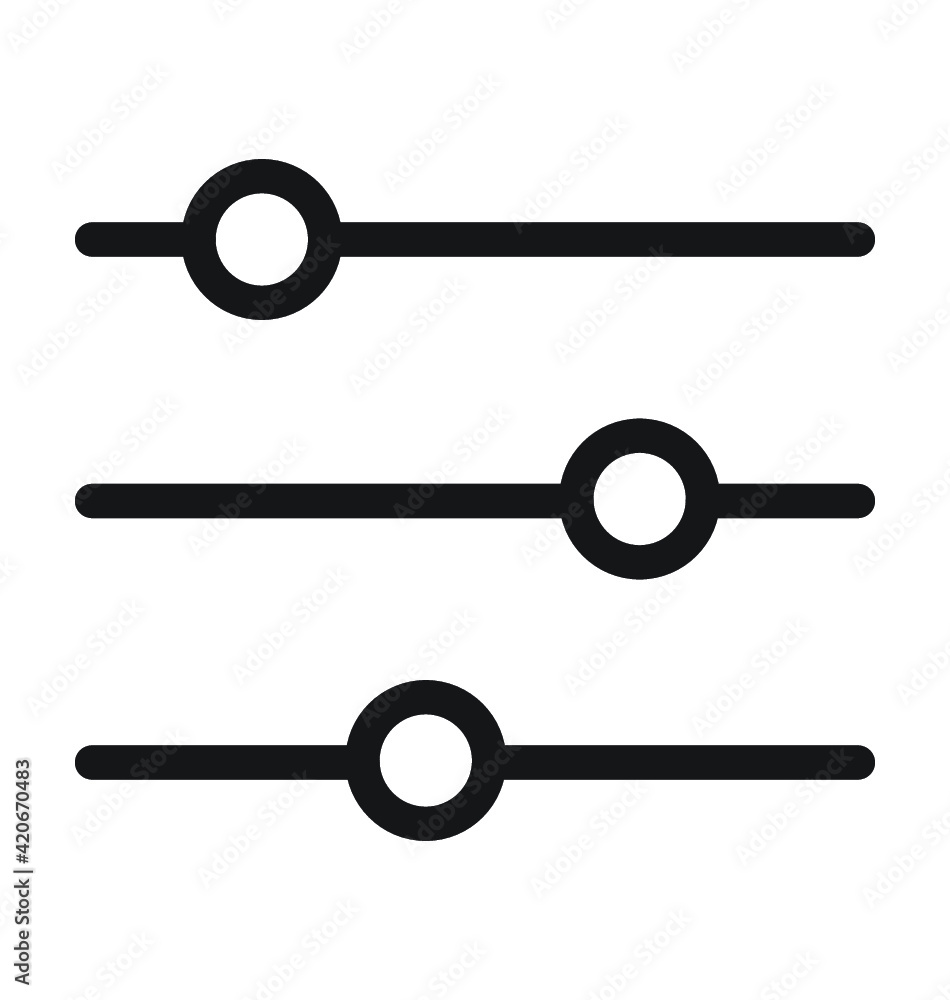 Equalizer Line Vector Icon Equalizer Line Vector Icon