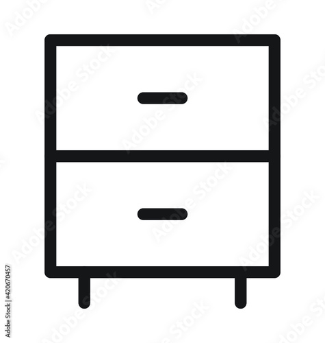 Drawers Line Vector Icon