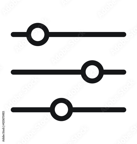 Equalizer Line Vector Icon