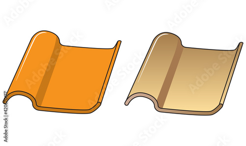 roof tile vector illustration,isolated on white background