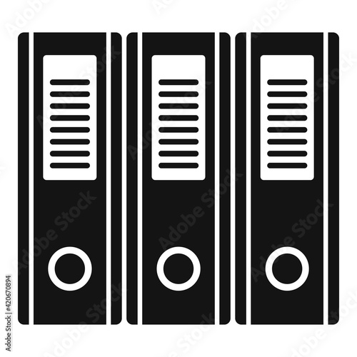 Transaction folders icon, simple style