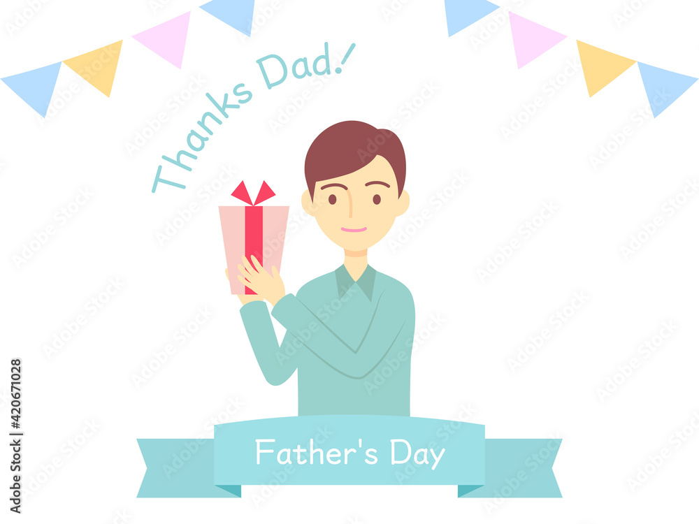 父の日 お父さんありがとうのイラスト Illustration Of Father S Day Thank You Dad Stock Vector Adobe Stock