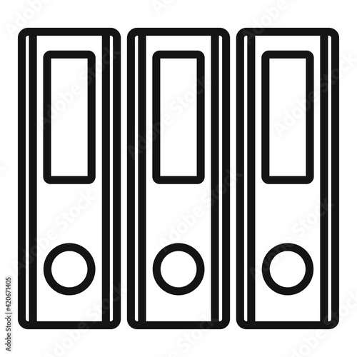 Transaction folders icon, outline style