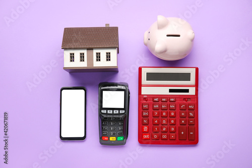 Calculator with model of ho...