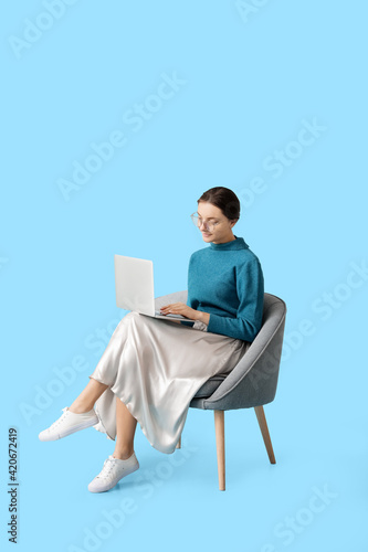 Beautiful young woman with ...