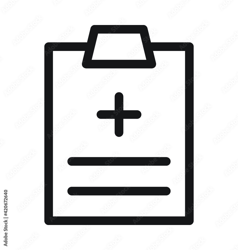 Obraz premium Medical Report Line Vector Icon
