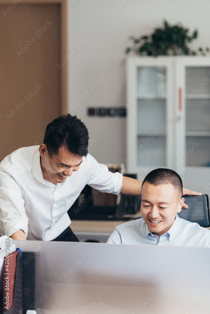 asian people working in office asian people working in office