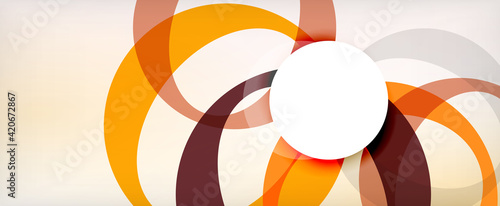 Ring geometric shapes, o letter repetition wallpaper. Abstract background for business or technology presentations, internet posters or web brochure covers