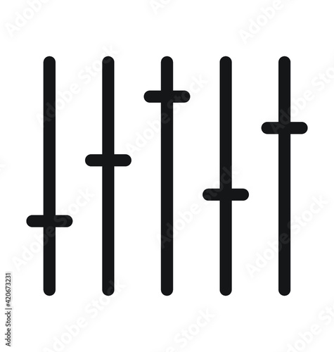 Sound Adjuster Line Vector Icon