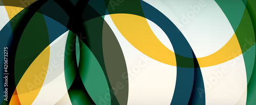 Ring geometric shapes, o letter repetition wallpaper. Abstract background for business or technology presentations, internet posters or web brochure covers