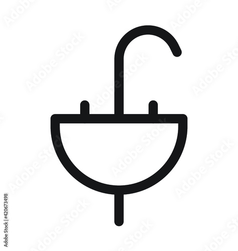 Basin Line Vector Icon