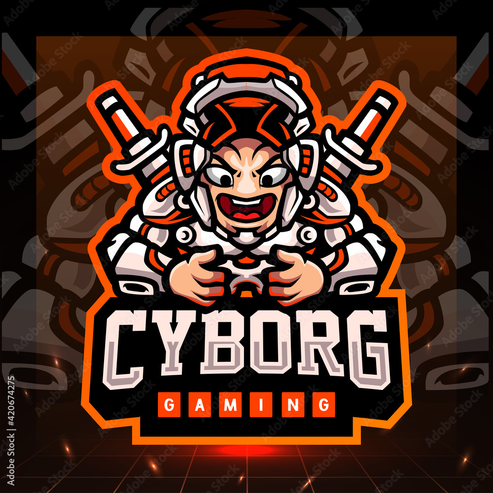 Cyborg gaming mascot. esport logo design Cyborg gaming mascot. esport logo design